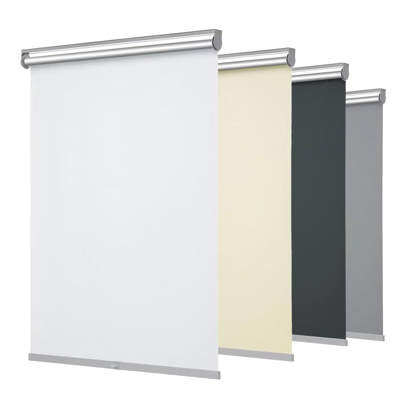 Changshade Cordless Blackout Roller Shades Blinds for WindowsFreeStop Shades with ValanceThermal Insulated UV Protection Waterproof Roll Up Window Blinds for HomeOfficeWhite30 W x 72 H