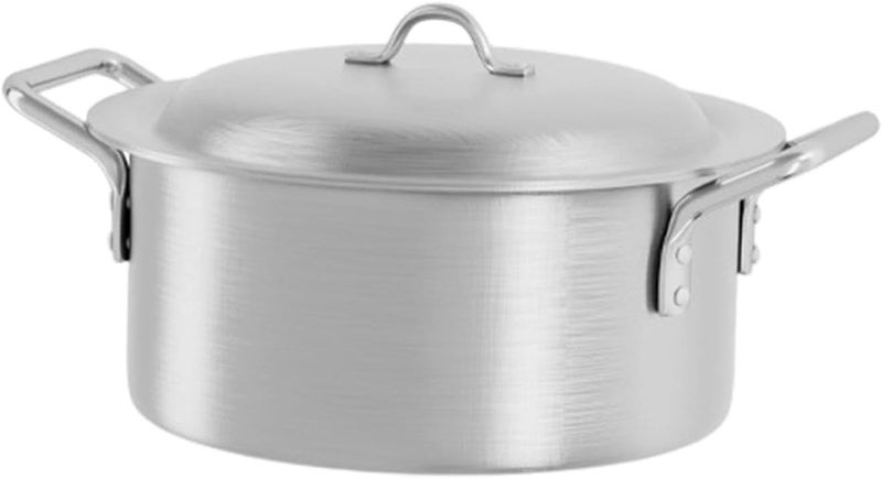 predolo Soup Pot Aluminum Stockpot Stew Pot Sauce Pan with Lid Nonstick Double Handle Lightweight Easy to Clean Suitable for, 9L - Image 1