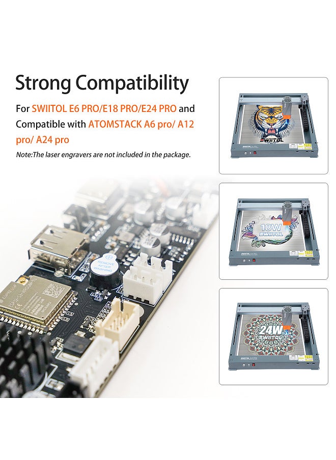 Generic Laser Engraver 32-bit Motherboard Replacement for SWIITOL E6 PRO/E18 PRO/E24 PRO and Compatible with ATOMSTACK A6 pro/ A12 pro/ A24 pro Laser Engraving and Cutting Machine  - Image 5