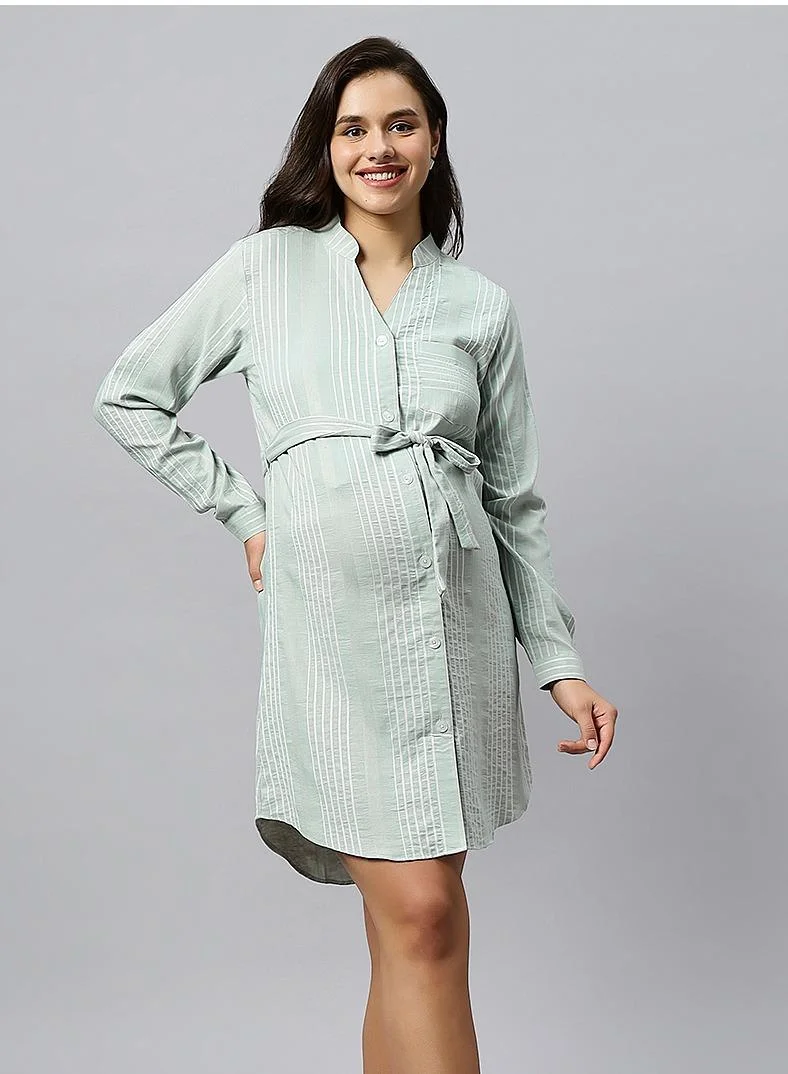 TUMMY Long cotton maternity shirt