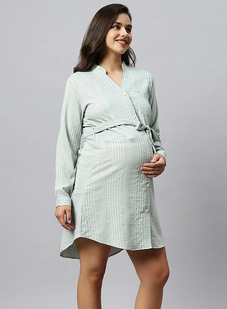 TUMMY Long cotton maternity shirt