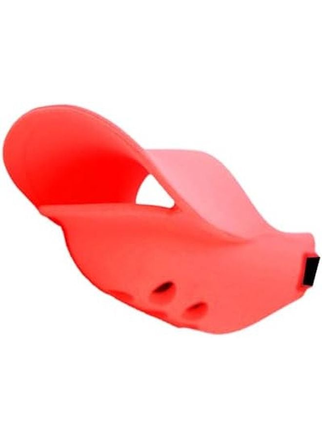 Red Adjustable Duckbill Dog Muzzle Medium Size Anti Bark Soft Silicone - Image 2