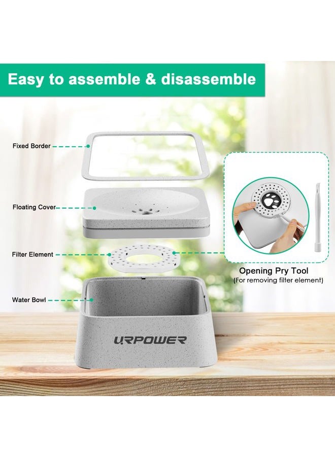 URPOWER 2.5L Dog Water Bowl 85oz Large Capacity No Spill Dog Bowl Cat Water Bowl with Eco-Friendly Material Slow Water Feeder Pet Water Dispenser Vehicle Carried Travel Water Bowl for Dogs, Cats &Pets - Image 4