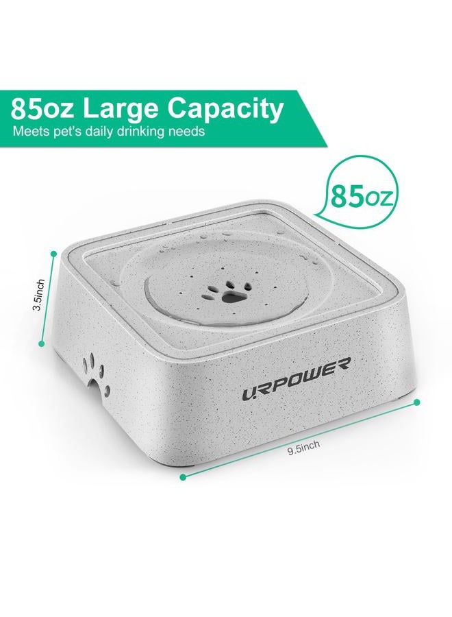 URPOWER 2.5L Dog Water Bowl 85oz Large Capacity No Spill Dog Bowl Cat Water Bowl with Eco-Friendly Material Slow Water Feeder Pet Water Dispenser Vehicle Carried Travel Water Bowl for Dogs, Cats &Pets - Image 3