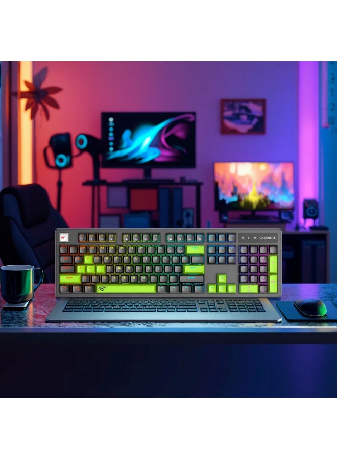 Havit Gamenote KB893L RGB Mechanical Gaming Keyboard Black / Green - Image 4