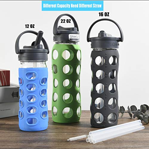 Greant [6-Pack] Replacement Straws Compatible with LIFEFACTORY Straw Cap Water Bottle - 12oz, 16oz, 22oz (165mm (compatible with 12 Ounce Lifefactory Bottles)) - Image 2