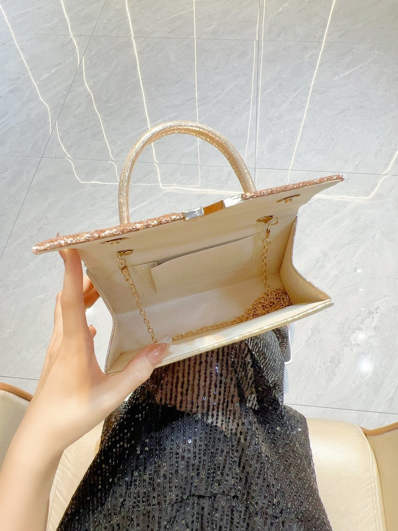 Fashion Evening Bag, Shiny Handbag, Handbag, Evening Dress Bag, Banquet Evening Bag, Princess Bag - Image 4