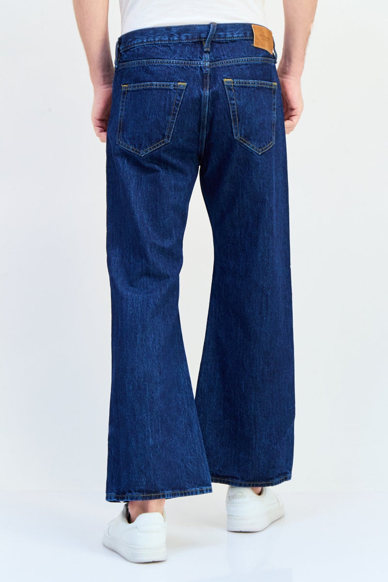Jack Jones Men Regular Fit Washed Non Stretchable Denim Jeans, Blue  - Image 2