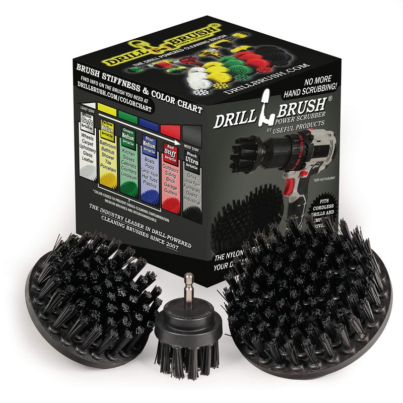 Drillbrush Ultra Stiff Drill Powered Cleaning Brush Set - Heavy Duty Industrial Stripping - Cordless Drill Power Scrubber Grill Brush For Household Cleaning Supplies - Rust Remover - No Wires - Bbq Grill Brush - Image 1