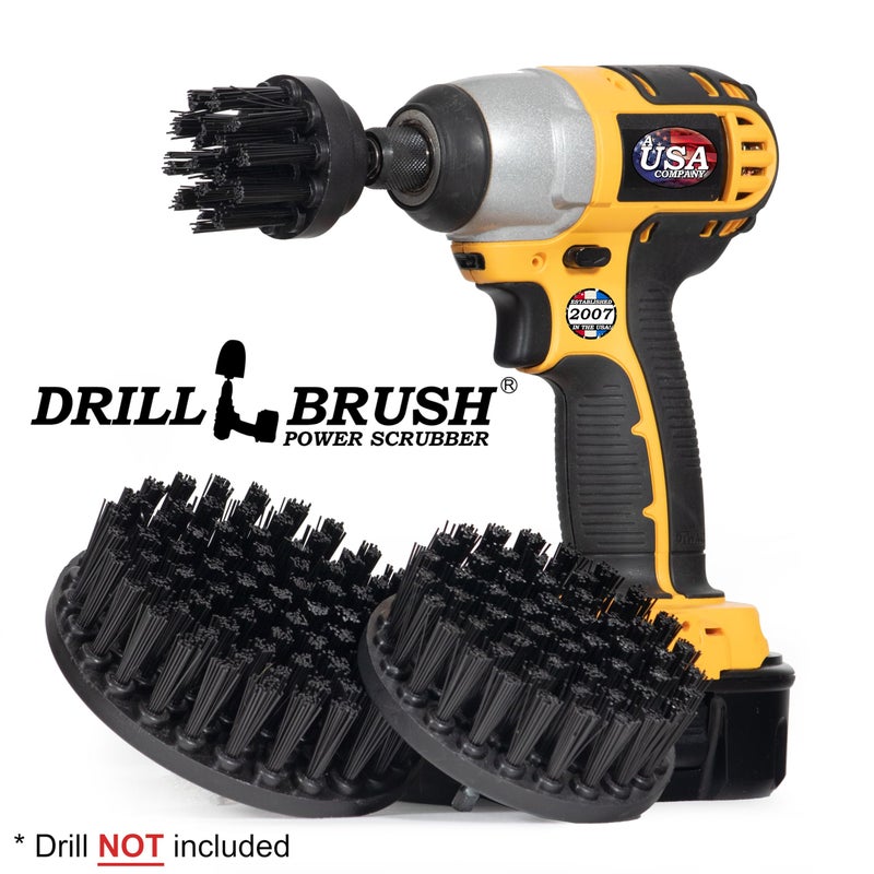 Drillbrush Ultra Stiff Drill Powered Cleaning Brush Set - Heavy Duty Industrial Stripping - Cordless Drill Power Scrubber Grill Brush For Household Cleaning Supplies - Rust Remover - No Wires - Bbq Grill Brush - Image 4