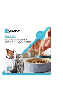 Zylkene Calming Supplements for Cats & Dogs up to 10kg 75mg | Helps ease Pet Anxiety in challenging situations | Easily administered | 20 capsules