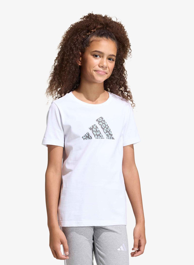 Adidas Youth Animal Print Graphic T-Shirt - Image 1