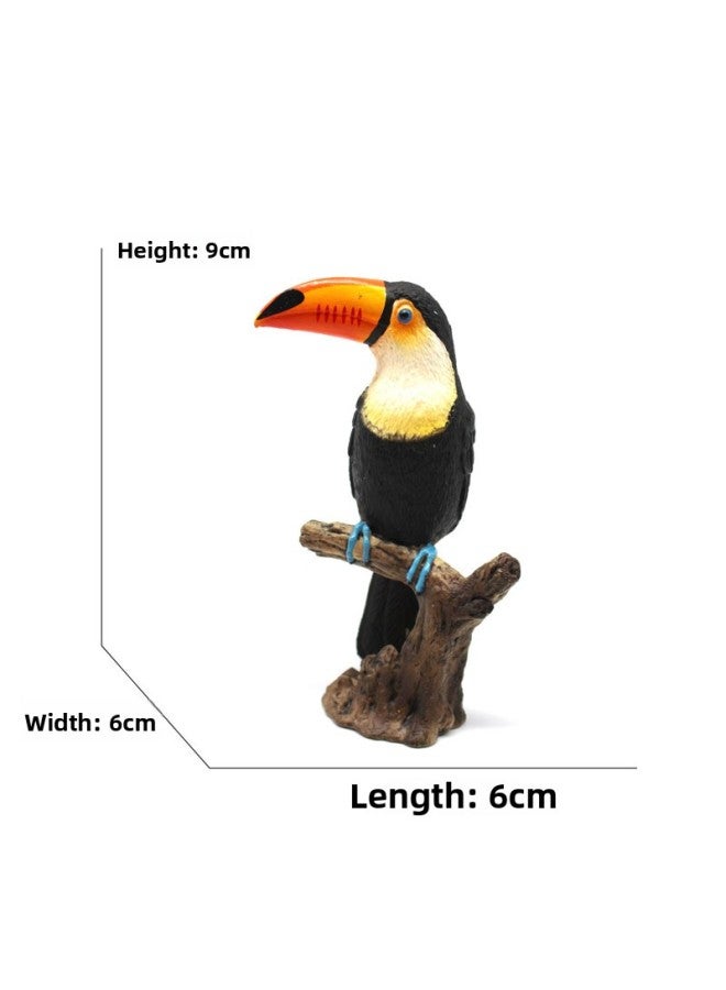 Animal Model Special For Teaching And Education Animal Model Kangaroo Elephant Lion Tiger Deer Ostrich Wolf-Color:4153 Toucan (52g)  - Image 1