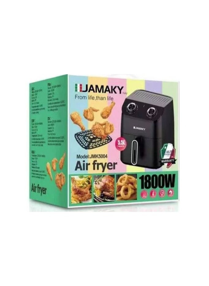 Jamaky Italy قلايه هوائيه 1800 وات 5.5 لتر من جاماكي JMK5004  - Image 2