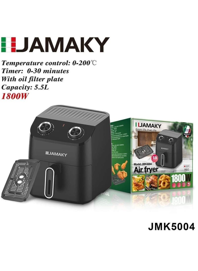 Jamaky Italy قلايه هوائيه 1800 وات 5.5 لتر من جاماكي JMK5004  - Image 1