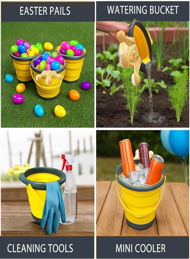 SupMLC Collapsible Beach Sand Toys Set for Toddlers, Portable Travel Beach Toys with Collapsible Bucket, Shovel, Rake, 3 Molds for Kids, Summer Gift - Image 3