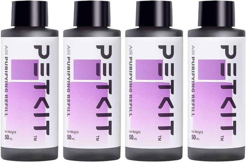 PETKIT Air Purifying Refills for PuraX PuraMax Self-Cleaning Cat Litter Box, 100% Natural Ingredients Odor Remover, 4 Bottles Odor Eliminating Replacement Refills, Quickly Odor Control - Image 1