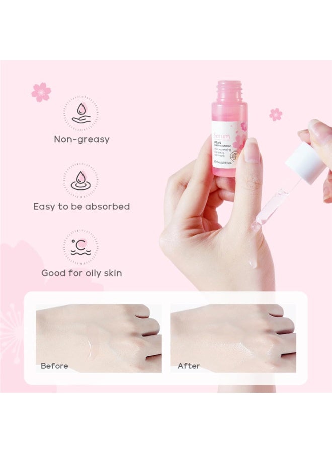 Fenyi Face Care Set for Girls and Women, Anti-Wrinkle Skin Care Set for Face, Moisturising Sakura Skincare Set with Serum Cream Mask Cleanser Toner Eye Cream - Daily Skin Care - Image 5