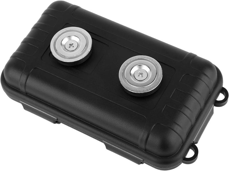 XIHIRCD Hidden Key Holder, Magnetic Safe Box Key Magnetic Box Waterproof Magnetic Key Hider Magnetic Key Case Key Holder Under Car Hide a Key Outdoor for key USB Car Storage (Black) - Image 1