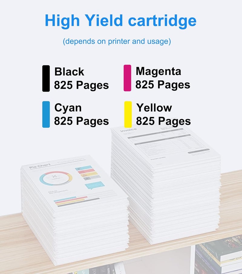 Compatible Ink Cartridge Replacement For Hp 912 912Xl Ink Cartridges For Hp Officejet Pro 8012 8015 8010 8022 8020 8025 8024 8014 8017 8021 8023 Aio Printer, Multipack Of 4 - Image 3