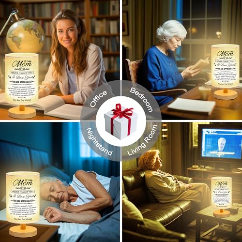 WSYEAR Birthday Gifts for mom from Daughter Son-Table Lamp Mom Gifts from Daughters Son for Mother Night Light Anniversary Birthday Present for Mom - Image 3