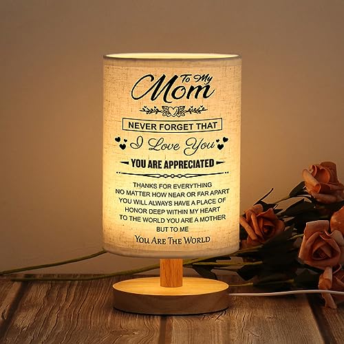 WSYEAR Birthday Gifts for mom from Daughter Son-Table Lamp Mom Gifts from Daughters Son for Mother Night Light Anniversary Birthday Present for Mom - Image 1