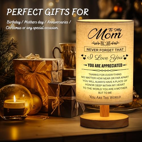 WSYEAR Birthday Gifts for mom from Daughter Son-Table Lamp Mom Gifts from Daughters Son for Mother Night Light Anniversary Birthday Present for Mom - Image 5