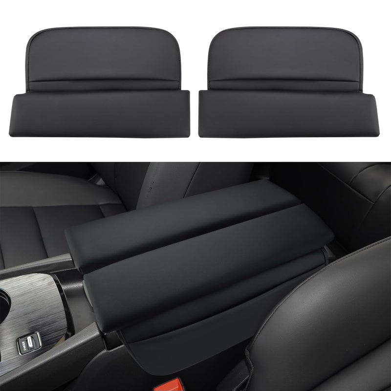 INTGET Car Center Console Armrest Cover for Nissan Rogue Accessories 20212026 2022 2023 2024 2025 Leather Arm Rest Box Lid Middle Console Seat Cover Protector Black Cushion Flat 20212026