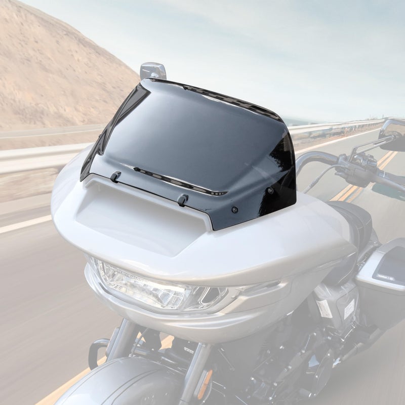 VEISUTOR 10 Windshield for Harley Road Glide CVO 2024 Dark Tinted Wind Shield Windscreen Air Deflector for Harley Davidson Road Glide CVO FLTRXSE 20232024 Accessory