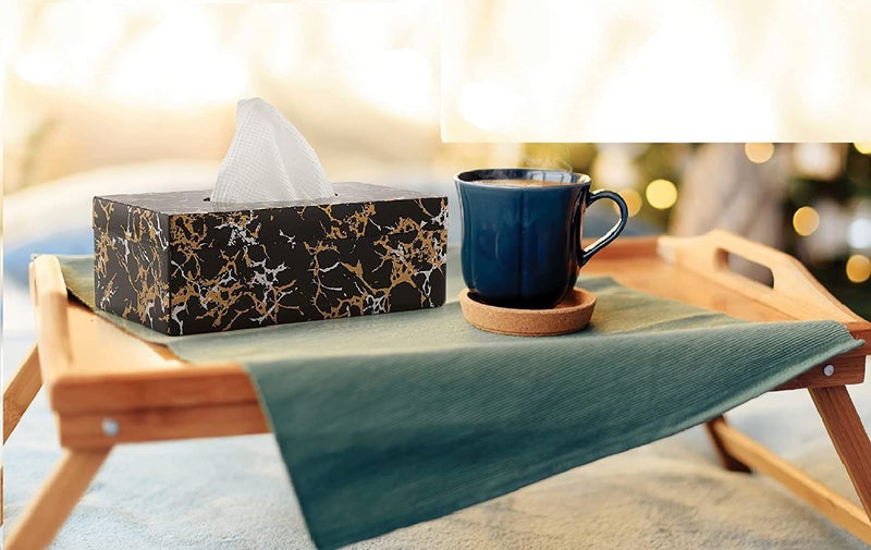 CSM Tissue Storage Box Plastic Napkin Holder Paper Napkin Holder Case Tissue Holder Dispenser Organizer Black - Image 2