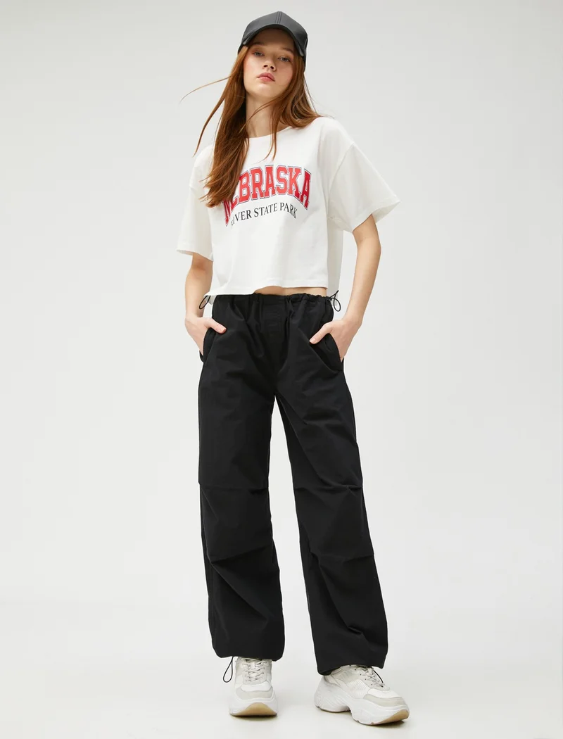 كوتون Cotton Printed T-Shirt Short Sleeve Crew Neck Cotton