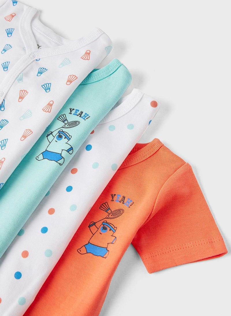 Zippy Set of 4 multicolored Bodysuits,Zippy Badminton - Image 2