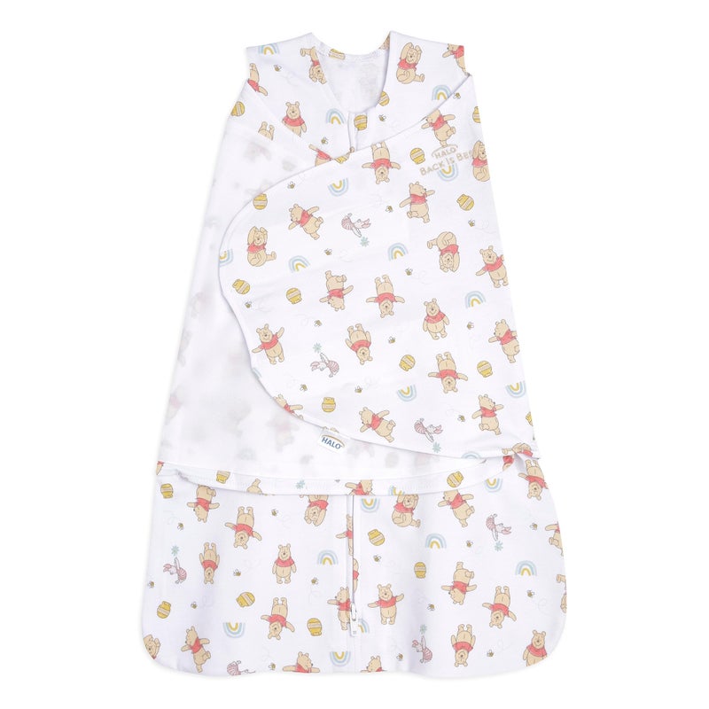 HALO Disney Baby 100 Cotton Sleepsack Swaddle 3Way Adjustable Wearable Blanket TOG 15 Winnie Rainbows Small 36 Months - Image 2