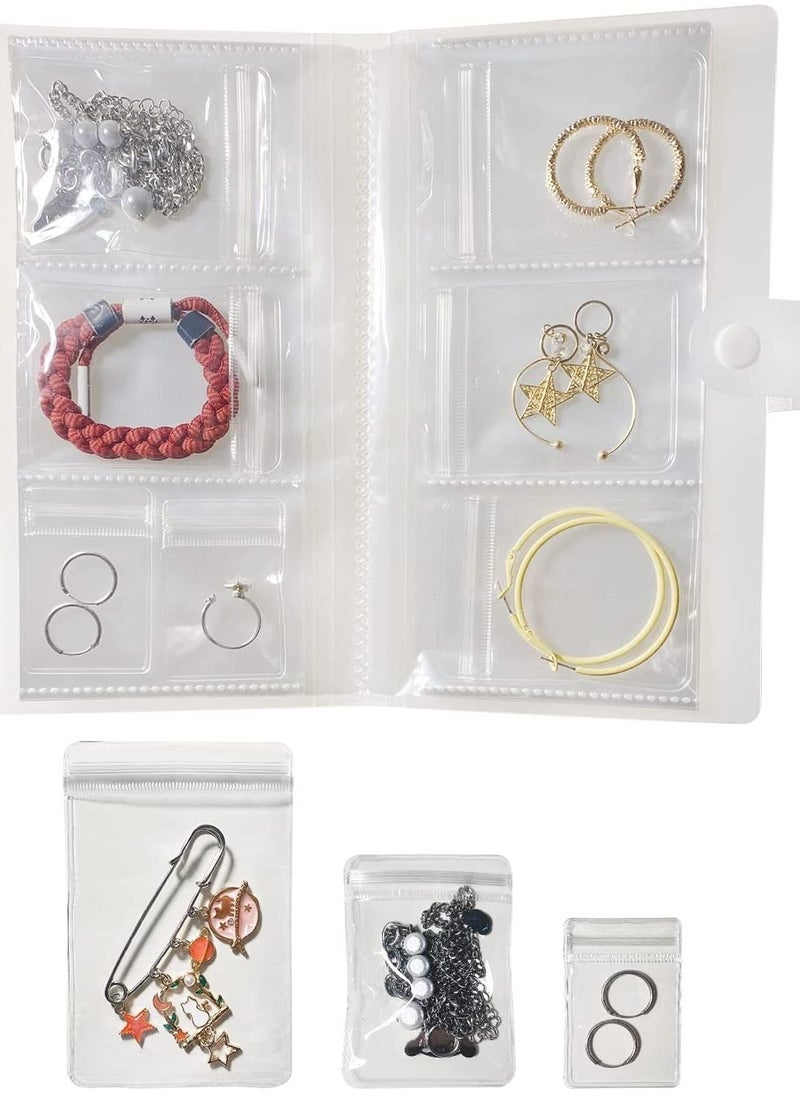 SYOSI Transparent Jewelry Storage Book Earring Organizer Storage Book Portable Travel Anti Oxidation Jewelry Earring Storage Book for Rings Necklace Bracelets Earring  - Image 1