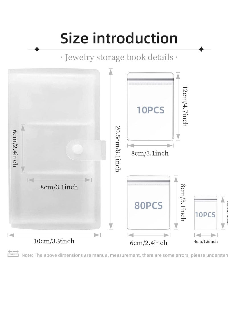 SYOSI Transparent Jewelry Storage Book Earring Organizer Storage Book Portable Travel Anti Oxidation Jewelry Earring Storage Book for Rings Necklace Bracelets Earring  - Image 2