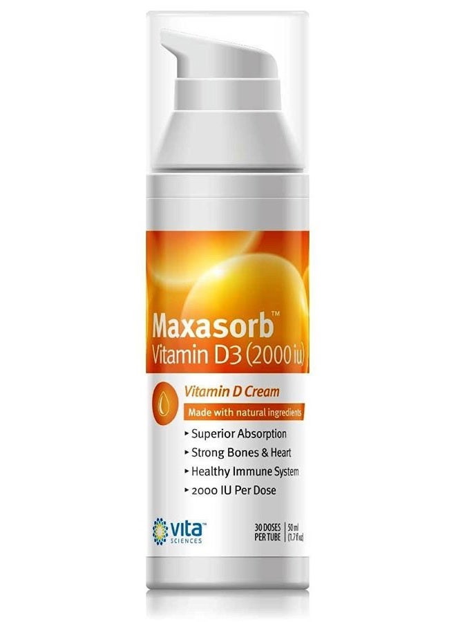 Vita Sciences Vitamin D3 Cream | Psoriasis Sufferers Rejoice | Vitamin D Cream for Face, Body, Healthy Skin Care. Safe Topical Psoriasis Cream | Paraben Free | Natural | Max Skin Absorption | Vitamin D 2000 IU  - Image 3