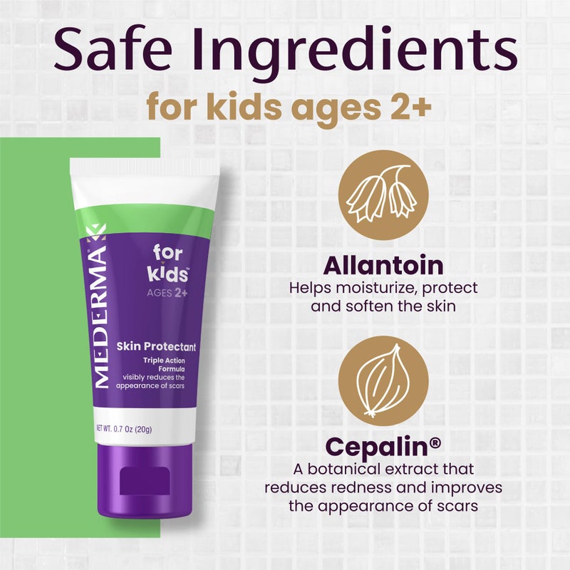 ميديرما Scar Gel for Kids, Reduces the Appearance of Scars, 1 Pediatrician Recommended, Goes on Purple, Rubs in Clear, Kid Friendly, Grape Scent, 0.70 Oz - Image 5