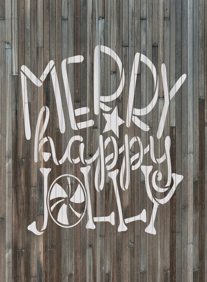 Stencil Revolution Merry Happy Jolly Christmas Stencil - Reusable Stencils for Painting - Create DIY Merry Happy Jolly Christmas Crafts and Projects - Image 4
