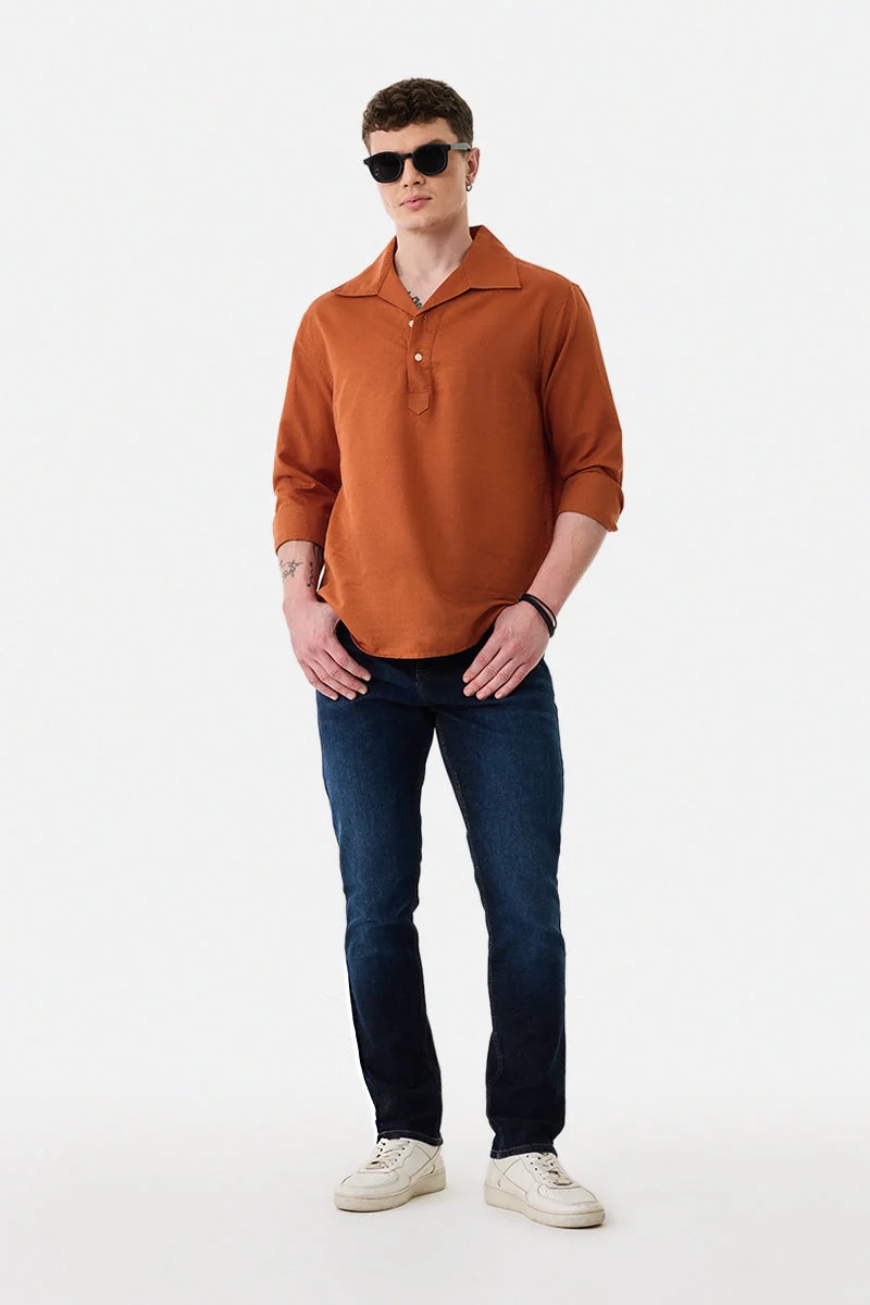 SNITCH قميص لينن بوب أوفر