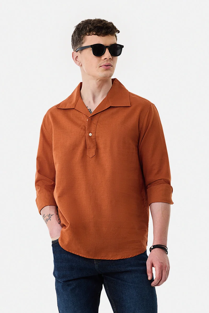 SNITCH قميص لينن بوب أوفر