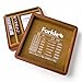 Luck Lab Farkle Dice Tray and Storage Case Includes Embedded Scoring Combinations 2 Sets of 6 Pearl Dice 40 Sheet Score Pad and Pen Holder for The Classic Family Game Brown - Image 3