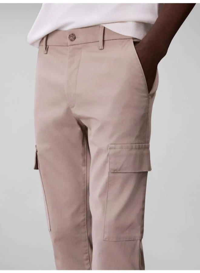 CALVIN KLEIN Slim Refined Cotton Stretch Carg