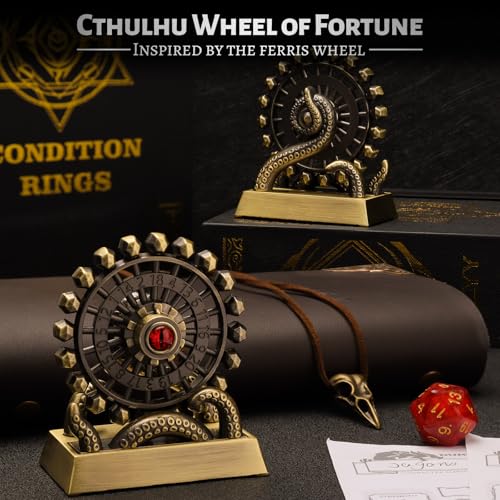 CZYY Ferris Wheel D20 Metal Spinning Dice  Fidget Spinner Dice for DND Tabletop RPG Games D20 Roulette Desk Gadget DND Accessories Unique Gift for Dungeon Master and Gamer Bronze - Image 5