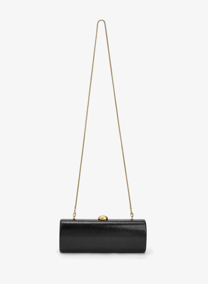 Celeste Textured Clutch Bag With Detachable Chain - Image 2