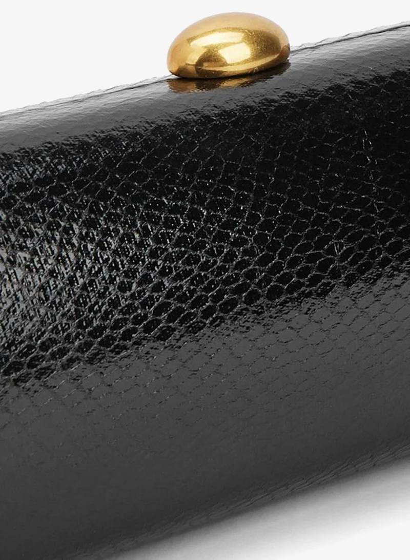 Celeste BLACK Textured Clutch Bag With Detachable Chain for Women | Best Price UAE