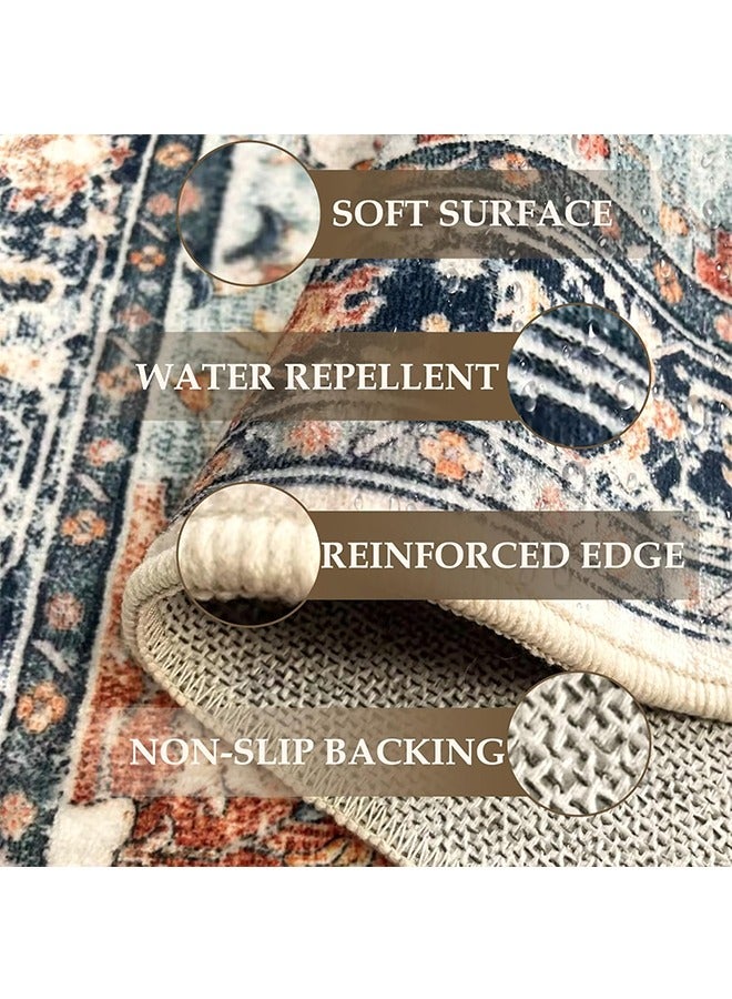 JCB CHIC سجاد غرفة المعيشة بساط غرفة المعيشة ， سجاد منطقة قابل للغسل 160x220 سم غير قابل للانزلاق حديث وناعم تجريدي لغرفة المعيشة مدخل غرفة النوم، نمط مطبوع - Image 3