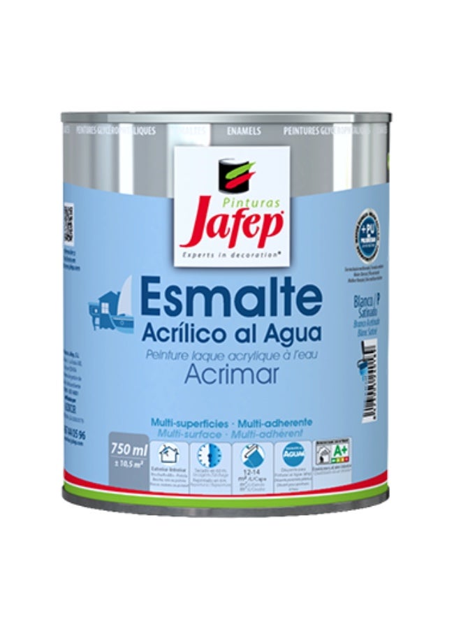 Acrimar Enamel Paint Water based - Non Yellowing - Highly Adhesive - Odorless- White Gloss