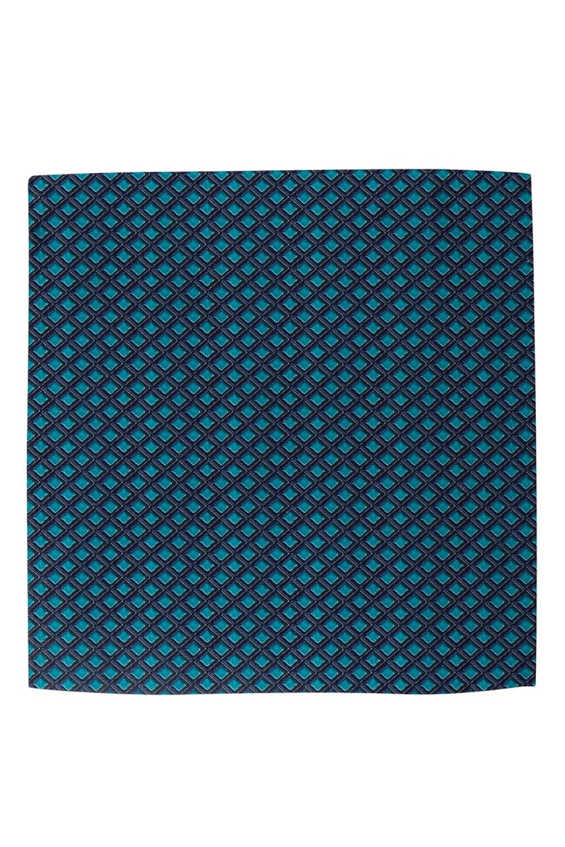 Blacksmith طقم ربطات عنق أسكوت ومنديل جيب متطابق من ميكروفايبر جاكار الأسود للرجال - Image 4