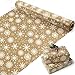 MAMUNU Christmas Wrapping Paper Roll Vintage Brown Kraft Gift Wrapping Paper Snowflake Gift Wrap Paper for Christmas Winter Holiday Birthday Party Great for Girls Boys Women Men17 Inch x 49 Feet - Image 1