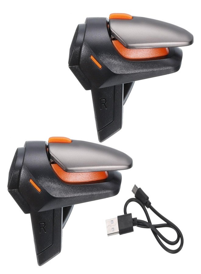 MECCANIXITY Gaming Trigger Mobile Game Controller 1 Pair Fire Key Burst Shooter Black for 4.7-6.5 Inch Cell Phone with 20cm USB Cable - Image 1